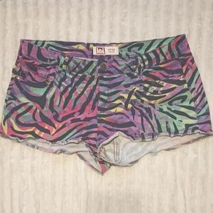 LEI Multicolor Zebra Print Shorts